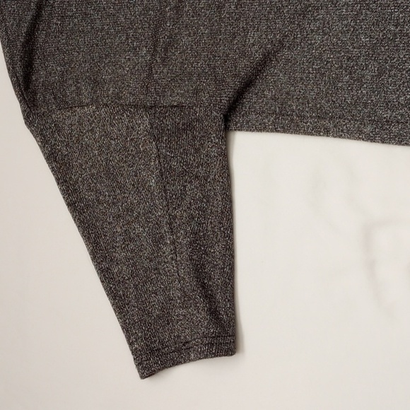 Frnch Womens Sweater Sz M/L Grey Sparkly Short Sleeve Dressy Blouse Top - Picture 4 of 8